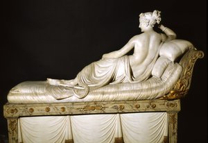 Pauline Bonaparte作为维纳斯凯旋，c.1805-08（大理石）